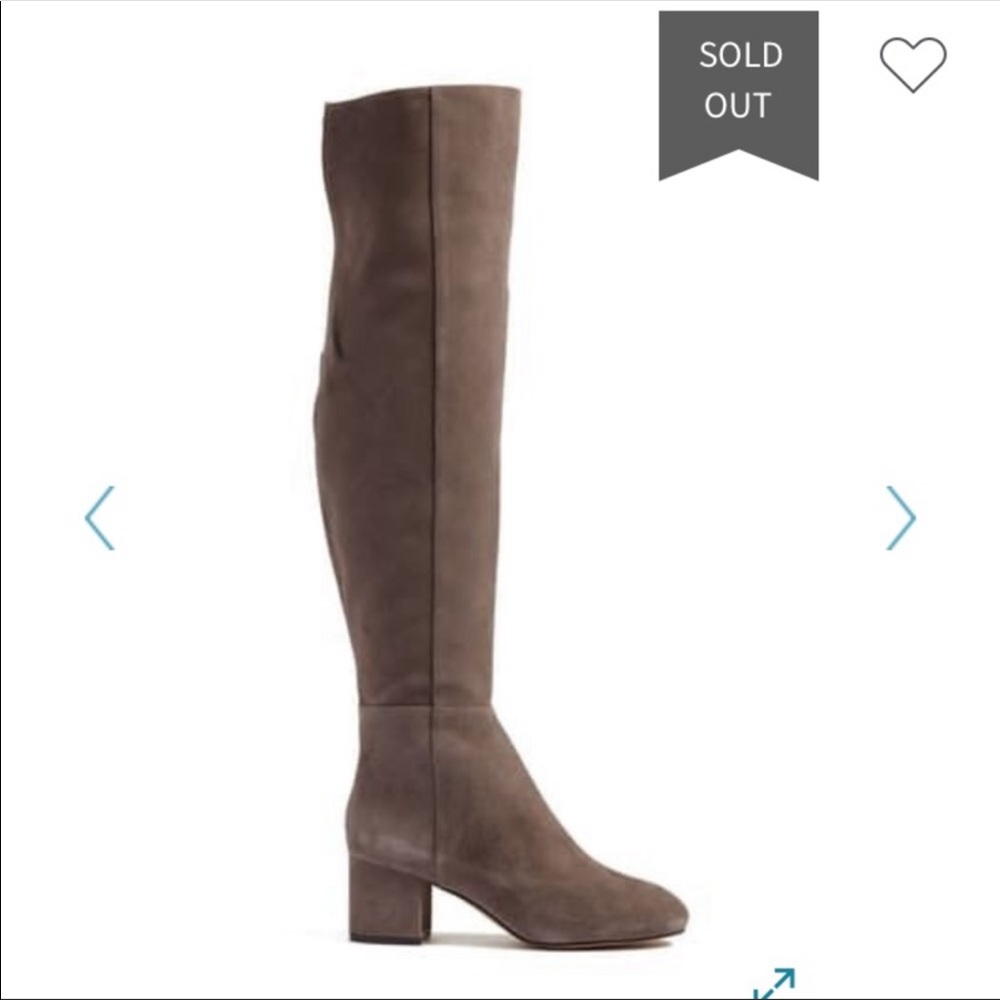 HALOGEN “Scarlett” Grey Suede OTK Boots- Sz 6
